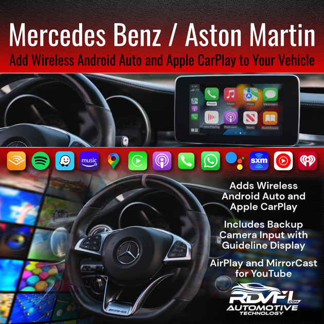Mercedes Benz and Aston Martin Wireless CarPlay Product from RDVFL.
