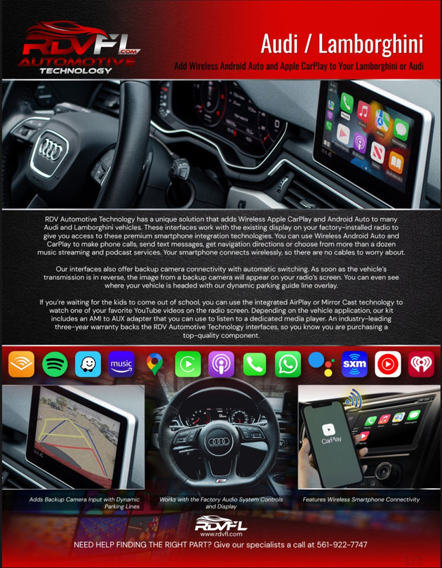 CP1-RMC: Wireless Carplay for Audi 2011-2015 A6, A7