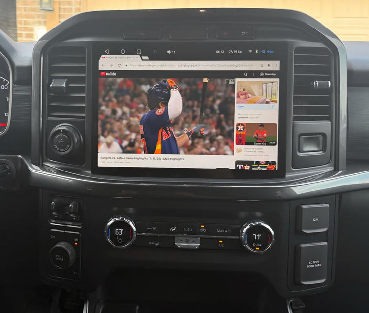 FRD-S4-A (ROUNDED DASH) - 13" SCREEN UPGRADE FOR 2022-2025 F-SERIES TRUCKS WITH 8" SYNC 4