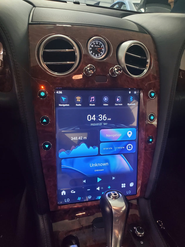 BNT-SCREEN (Dark Wood Grain): Complete Radio Upgrade for Bentley Continental