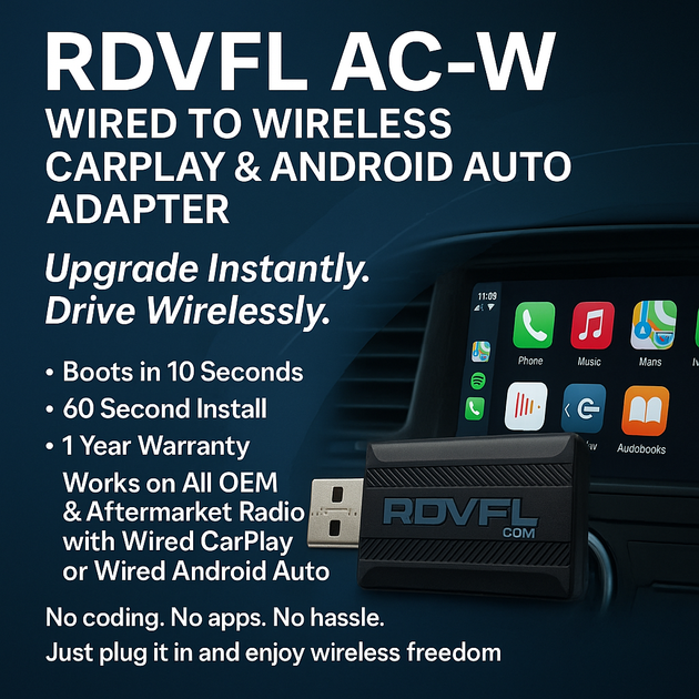 AC-W Wireless CarPlay Adapter / Wireless Android Auto Adapter