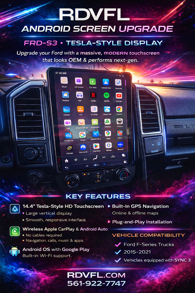 FRD-S3 - 14.4" SCREEN UPGRADE FOR 2015-2021 F-SERIES TRUCKS WITH SYNC 3