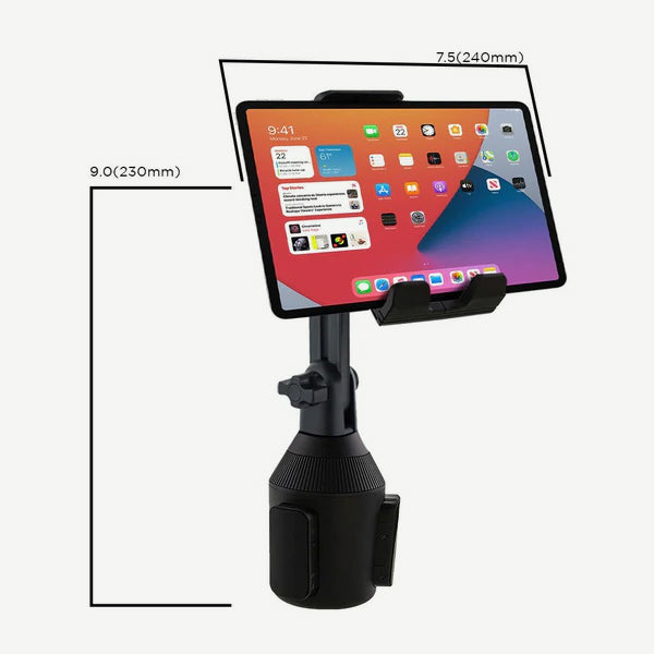 Car iPad And Tablet Cup Holder Mount With Long Neck - Car Mount | Mighty Mount (car phone holder dashboard)