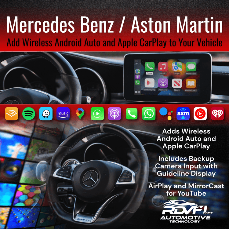 Mercedes Benz and Aston Martin Wireless CarPlay Product from RDVFL.