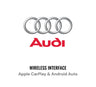 Audi wireless interface for Apple CarPlay and Android Auto interface.